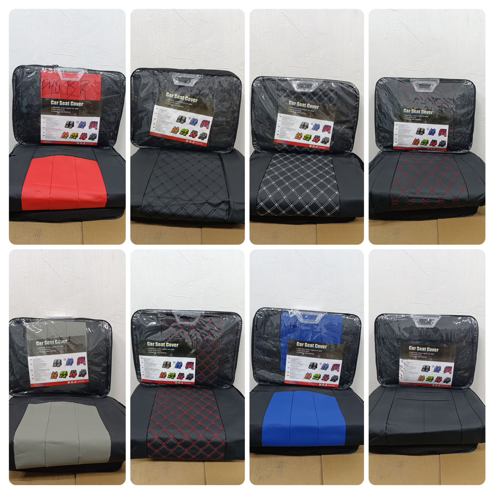 Miniatura 3 de FORRO CUBRE ASIENTOS PARA AUTOS 2 - COLORRESS: NEGRO CON ROJO